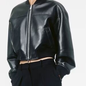 Babaton Midnight Black Leather Jacket